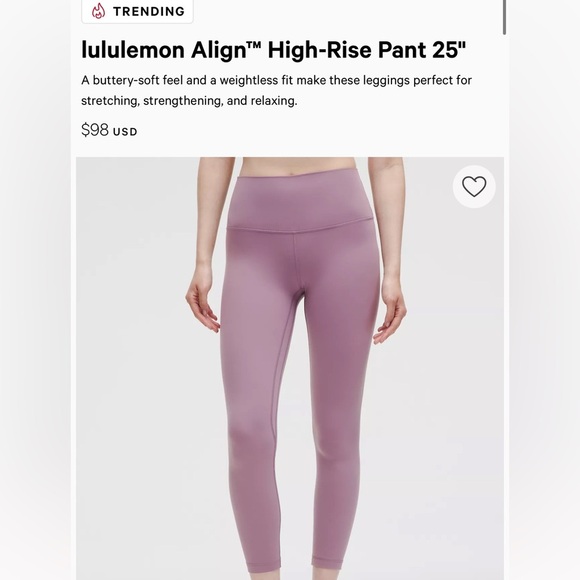 Lululemon Align High-Rise Pant 25" - Picture 3 of 6